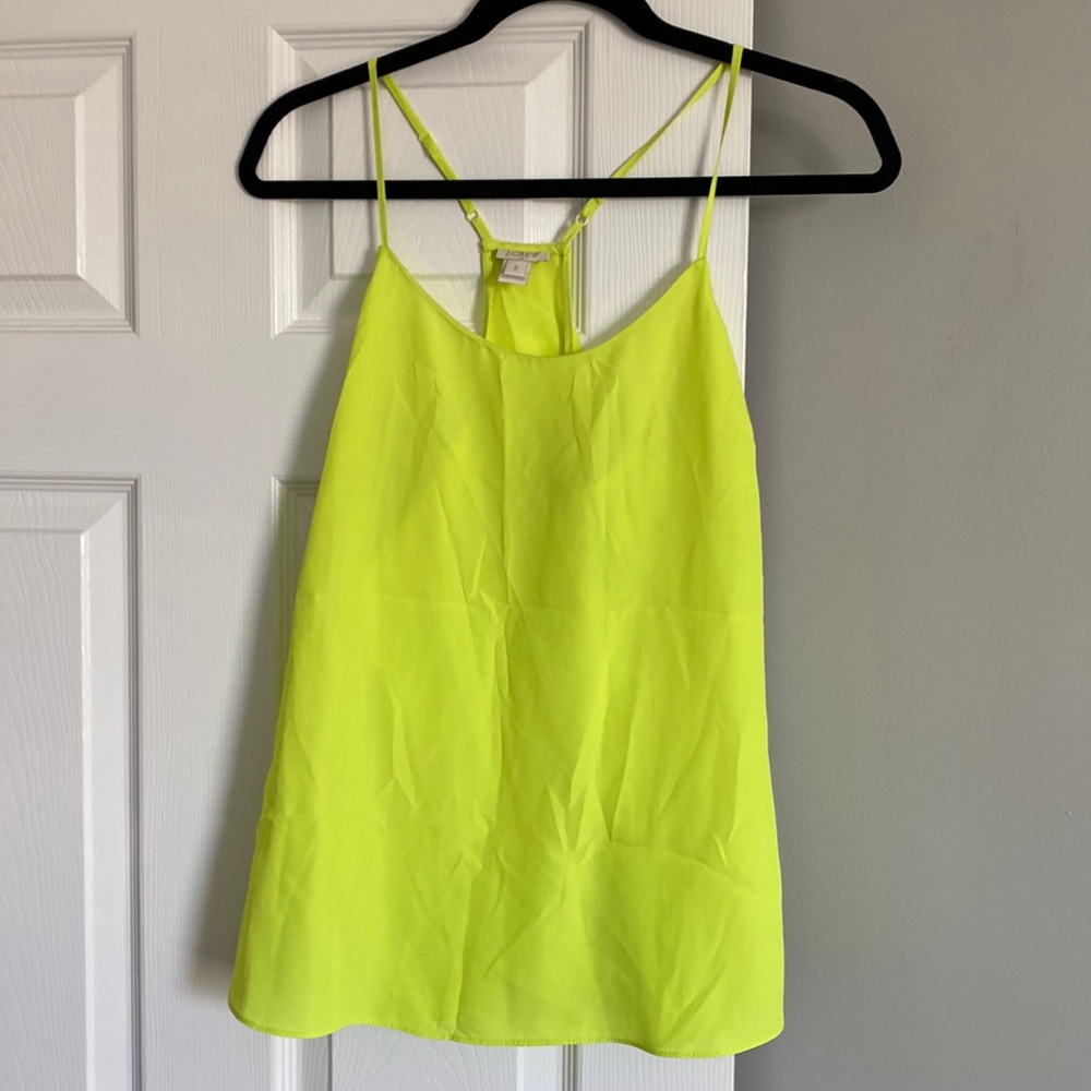 JCrew neon yellow cami tank